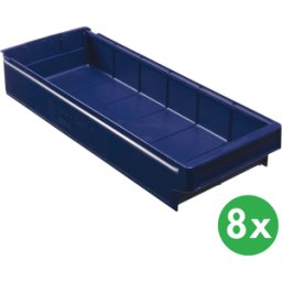 Schoeller Allibert Plastová regálová přepravka MAX - 230 x 600 x 100 mm, 8 ks