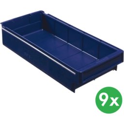 Schoeller Allibert Plastová regálová přepravka MAX typ F - 230 x 500 x 100 mm, 9 ks