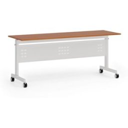 B2B Partner Mobilní stůl PRIMO MOBI, 180x60 cm, bílá podnož, třešeň
