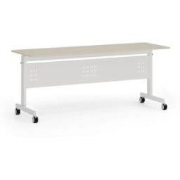 B2B Partner Mobilní stůl PRIMO MOBI, 180x60 cm, bílá podnož, bříza