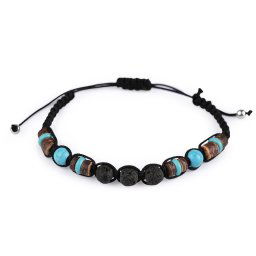 Náramek shamballa unisex, barva 2 tyrkys