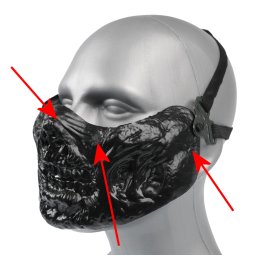 maska POIZEN INDUSTRIES - Zombie - Black - POŠKOZENÉ - MY1190