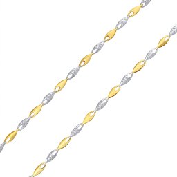 Silvego Zlatý náhrdelník Zaria ze žlutého a bílého zlata - 3 mm - FNN1682NGYW