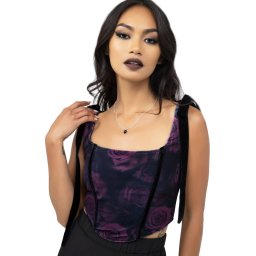korzet dámský KILLSTAR - Nightbloom - Black - KSRA012668