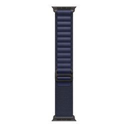 Apple Watch 49mm Navy Alpine Loop - Large - Black Titanium Finish