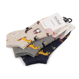 Bavlněné ponožky kotníkové psi Emi Ross unisex, barva 1 (vel. 35-38) mix náhodných barev