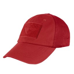 S.T. CONDOR čepice OPERATOR MESH s velcro panely ČERVENÁ