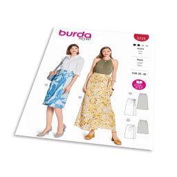 Střih Burda 5725 - Zavinovací sukně, sukně se sklady
