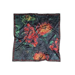 Saténový šátek 70x70 cm, barva 24 petrolejová