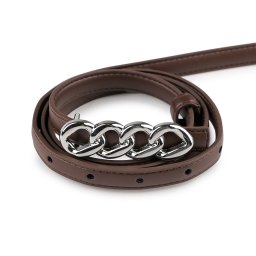 Dámský pásek šíře 13 mm, 18 mm, barva 16 (1,3 cm) hnědá stříbrná