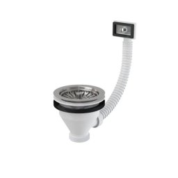 AlcaPLAST Dřezová výpust 6/4" s nerezovou mřížkou DN 115 a flexi přepadem A38EM