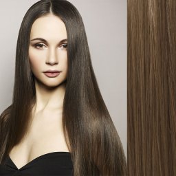 Girlshow Clip in vlasy - sada DE-LUXE, 57 cm, odstín - 6 (hnědá)