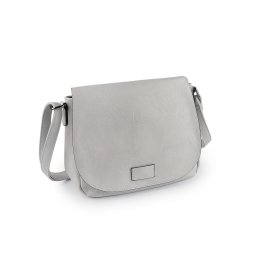 Kabelka crossbody 26x23 cm, barva 12 šedá nejsvětlejší