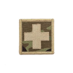 Nášivka zdravotník KŘÍŽ velcro KHAKI-OCP okraj KHAKI