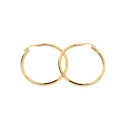 Zlaté náušnice kruhy 4 cm IZ18286