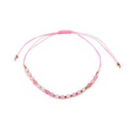 Náramek shamballa broušené korálky s AB efektem, barva 1 růžová střední