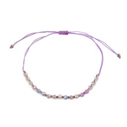 Náramek shamballa broušené korálky s AB efektem, barva 8 fialová lila