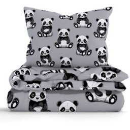 MKLuzkoviny.cz Bavlněné povlečení Renforcé do postýlky - Panda