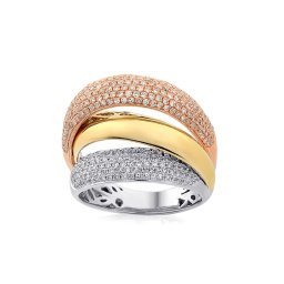 Briliantový prsten z kombinovaného zlata 0,970 ct IZBR022