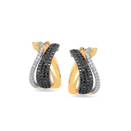 Originální náušnice s černými diamanty z kolekce Dubai IZBR081N