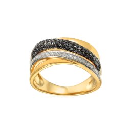 Briliantový prsten s černými diamanty z kolekce Dubai IZBR836