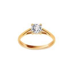 Prsten s lab-grown diamantem Isolde, žluté zlato ALLG010P