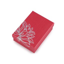Krabička na šperky 6,5x9 cm, barva 1 červená světlá stříbrná