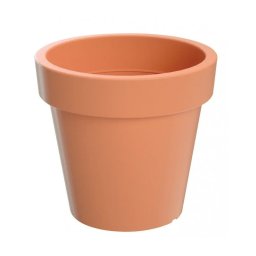 Prosperplast Plastový květináč kulatý 34,5x31,8 cm Lofly, terakota A109131