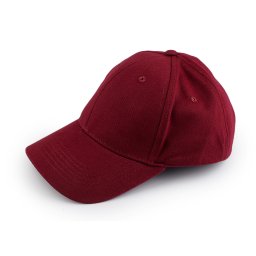 Bavlněná kšiltovka unisex vhodná k dozdobení, barva 23 bordó sv.
