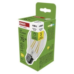 EMOS LED žárovka Filament A60 / E27 / 7,5 W (75 W) / 1 055 l