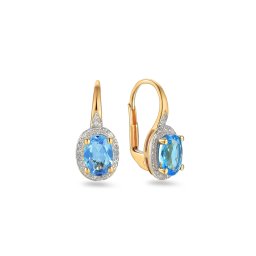 Topásové náušnice 2,24 ct s brilianty Nyla IZBR891NBT