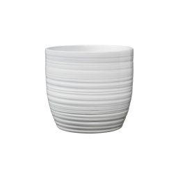 AbLine Keramický obal na květináč 16 cm Bergamo, bílý 39203SG2