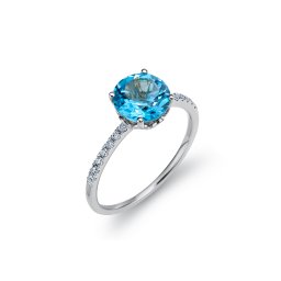 Diamantový prsten s dominantním topasem 2,30ct KU2009
