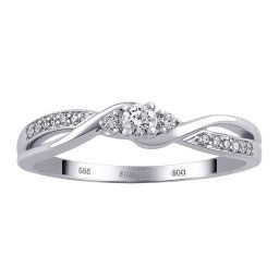 Silvego Diamantový prsten (0,19 ct) Ellen z bílého zlata - DNN1100RGWD