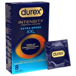 Durex Intensity XXL - bezlatexov kondom - 8 ks