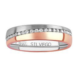 Silvego Snubní stříbrný prsten Glowie pozlacený růžovým zlatem s Brilliance Zirconia - SHG1089RWRGP