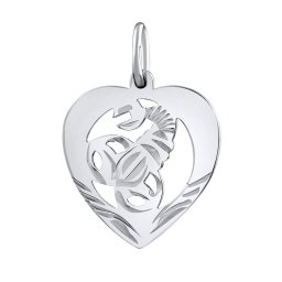 Silvego Zlatý přívěsek znamení zvěrokruhu Štír - srdce - SILVEGOB10264GW11