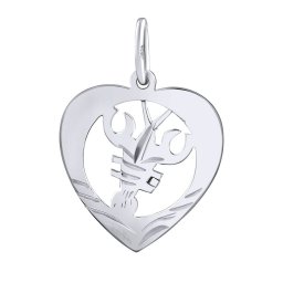 Silvego Zlatý přívěsek znamení zvěrokruhu Rak - srdce - SILVEGOB10264GW07
