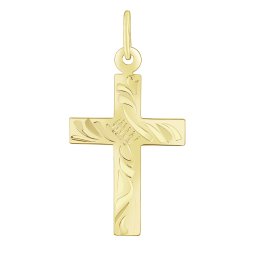 Silvego Zlatý přívěsek křížek Eve - SILVEGOB11434GY