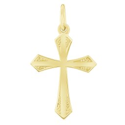 Silvego Zlatý přívěsek křížek Salome - SILVEGOB11599GY