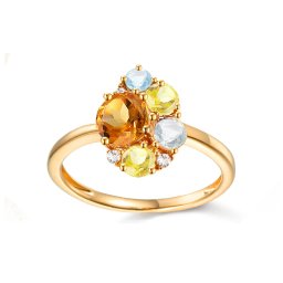 Prsten s briliantem a drahokamy 0,98 ct Licia IZBR602
