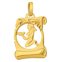 Silvego Zlatý přívěsek znamení zvěrokruhu Panna - pergamen - SILVEGOB102630GY09