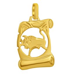 Silvego Zlatý přívěsek znamení zvěrokruhu Býk - pergamen - SILVEGOB102630GY05