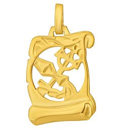 Silvego Zlatý přívěsek znamení zvěrokruhu Vodnář - pergamen - SILVEGOB102630GY02