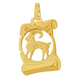 Silvego Zlatý přívěsek znamení zvěrokruhu Kozoroh - pergamen - SILVEGOB102630GY01