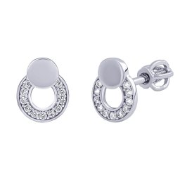 Silvego Náušnice z bílého zlata Becca s čirými Brilliance Zirconia - PRGPZE0152EGW