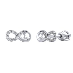 Silvego Náušnice infinity Giovanna z bílého zlata s Brilliance Zirconia - PRGMH29EGW