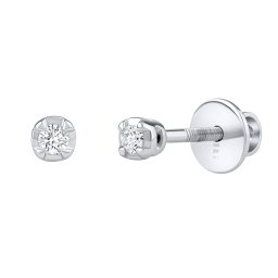 Silvego Diamantové náušnice (0,06 ct) pecky Molly v bílém zlatě dámské i dětské - DNN2617EGWD