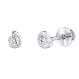 Silvego Diamantové náušnice (0,16 ct) Chloe pecky v bílém zlatě dámské i dětské - DNN3487EGWD