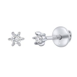 Silvego Diamantové náušnice (0,08 ct) pecky Becky v bílém zlatě dámské i dětské - DNN3667EGWD